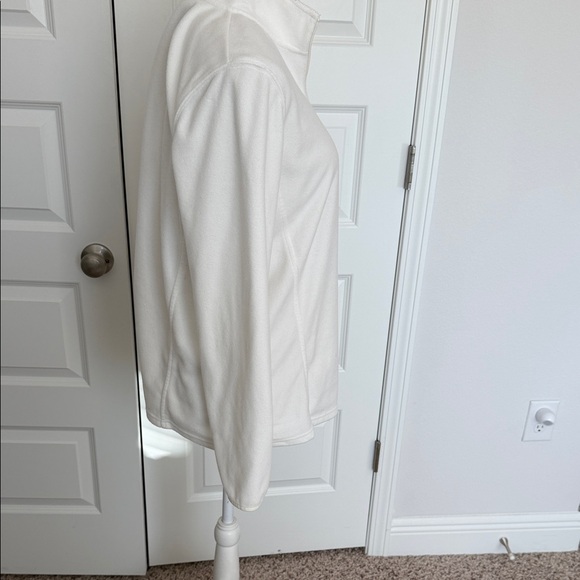 Eddie Bauer Cream Quarter-Zip Fleece - Picture 3 of 6